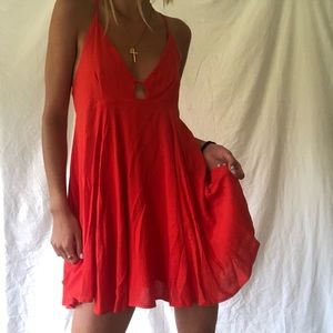 red dress